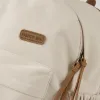 Beige cowhide texture backpack, waterproof and wear-resistant, daily commuting backpack for students Application Scenario